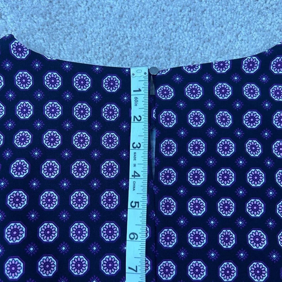 Banana Republic Factory Dress Womens Size 12 Purple Black Shift Dress Ladies - Picture 13 of 14